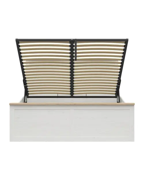 Cama Loksa B 180x200 con somier y arcón pino andersen blanco