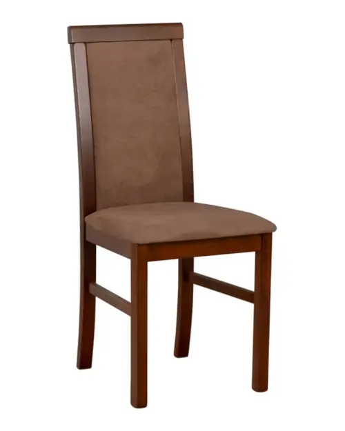 Silla tapizada Como marrón