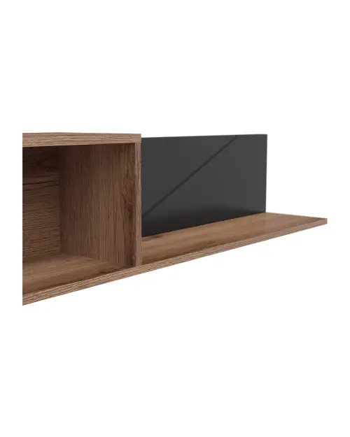 Estante de pared Forn 156 cm roble delano oscuro/negro