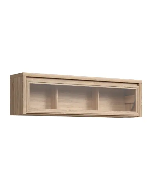 Вітрина навісна Kaspian 144 см з дверцятами дуб сонома