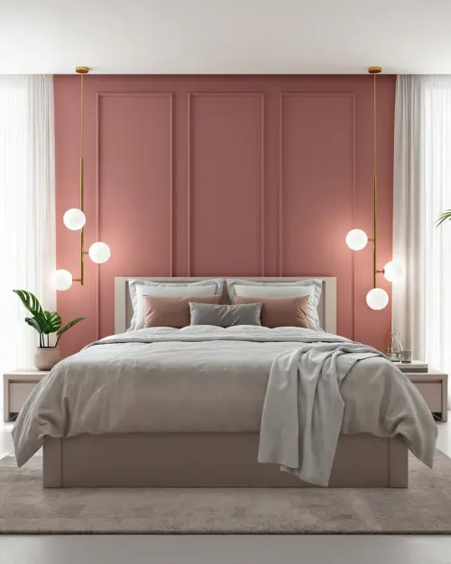 Armario de cinco puertas Kaspian 153 cm con espejo y cajones cachemira