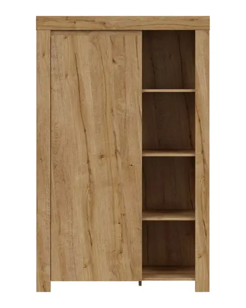 Estantería Holten 98 cm con puertas y 4 estantes roble waterford