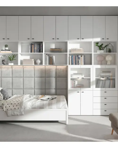 Vitrina System 64 de 2 puertas blanca