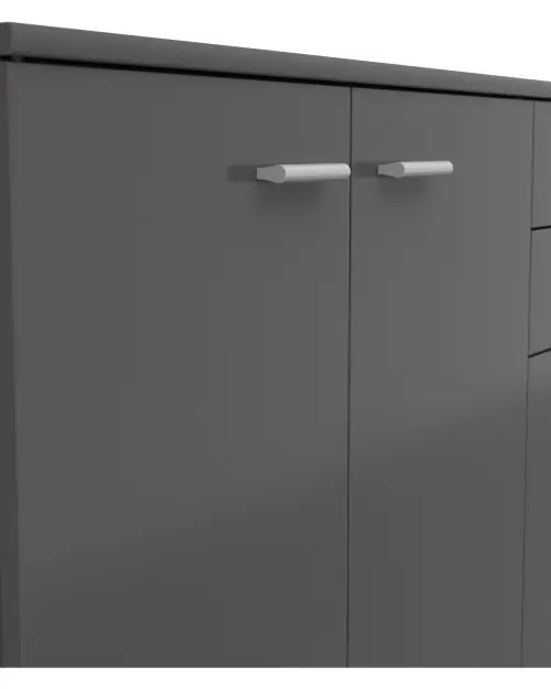 Chest of drawers Noeda 106 cm with 3 doors and 2 drawers graphite