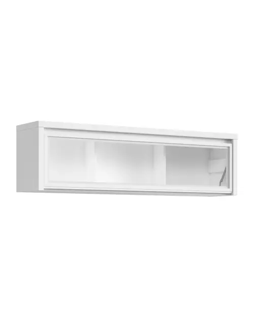 Vitrina colgante Kaspian 144 cm con puertas blanca