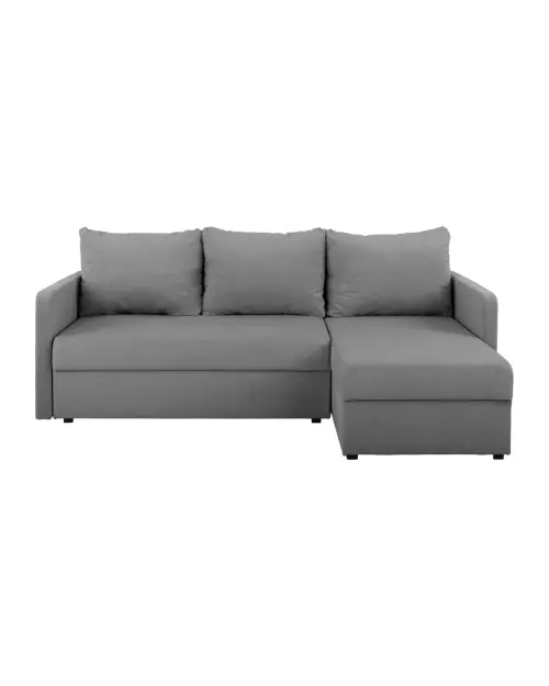 Universal corner sofa bed Imros with storage grey