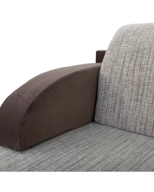 Sofá rinconera universal Merin con función de cama y 2 arcones marrón