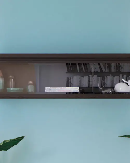 Vitrina suspendida Kaspian 144 cm con puertas wenge