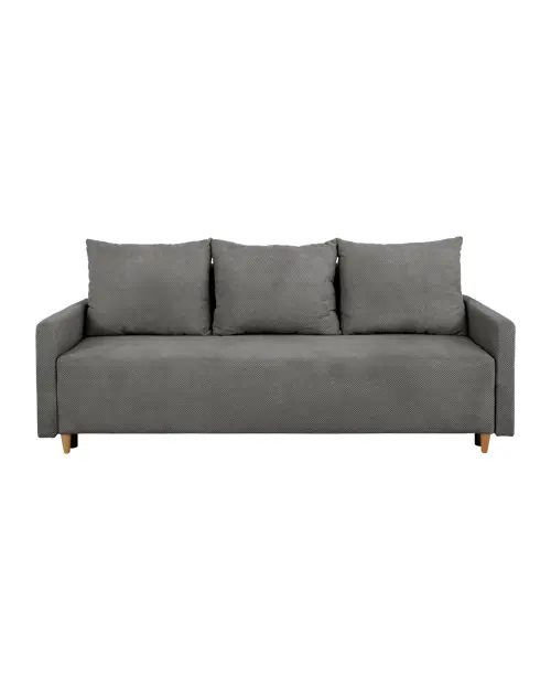 Sofá de tres plazas Sigma convertible con arcón gris