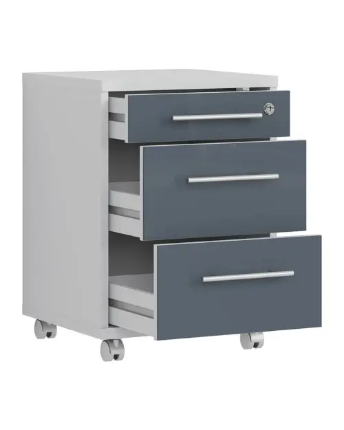 Cajonera Office Lux 40 cm gris claro/grafito