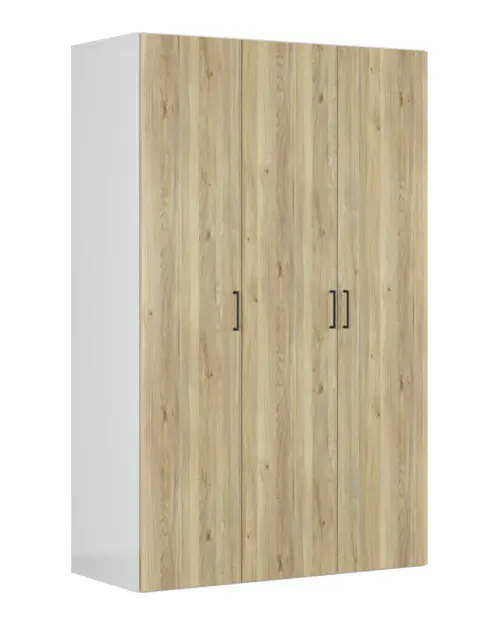 Szafa modułowa Flex 150 cm z 3 drzwiami biały/dąb mauvella