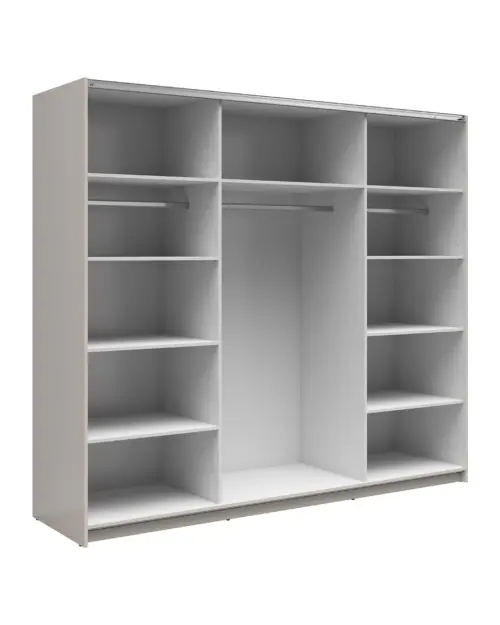 Armario de puertas correderas Tetrix 220 cm con espejo cachemira