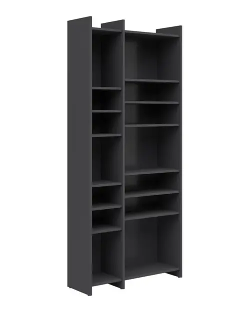 Estantería Lenny 80 cm con 12 estantes grafito