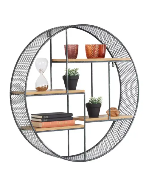 Estante de pared Nemo 69 cm redondo negro