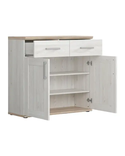 Cómoda Romance 96 cm con 2 puertas y 2 cajones alerce sibiu claro