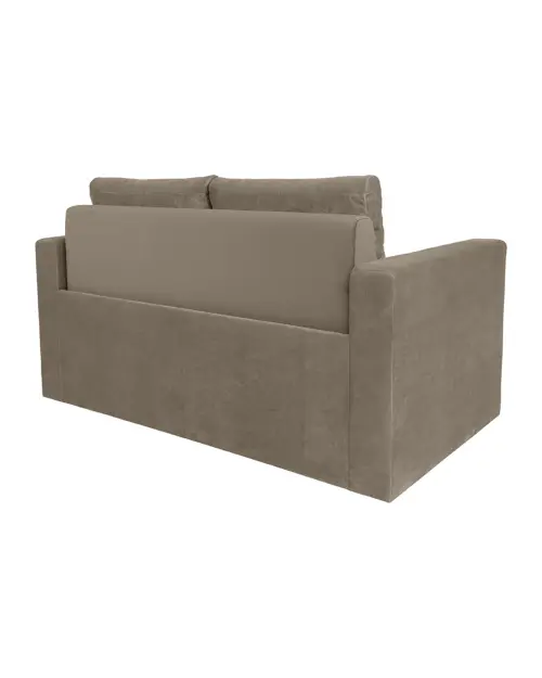 Two-seater sofa bed Bunio III with storage brown
