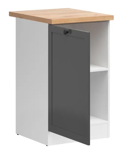 Szafka kuchenna dolna Junona Line 50 cm lewa grafit z blatem