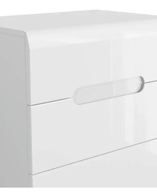 Cómoda Azteca Trio 60 cm con 5 cajones blanco brillo