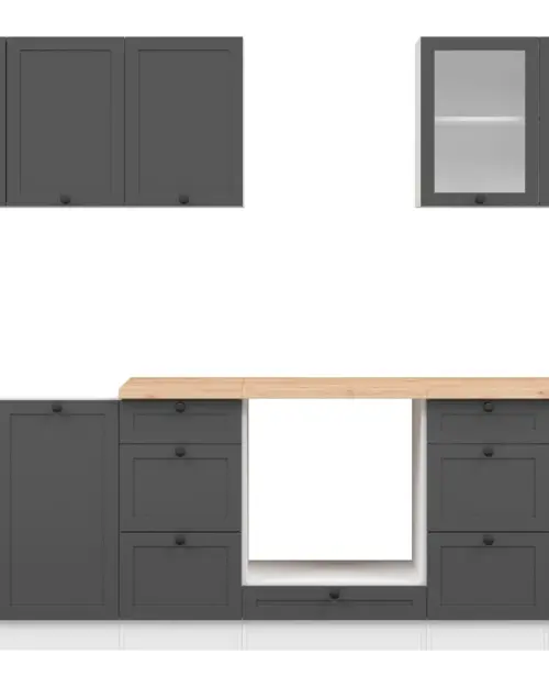 Zestaw kuchenny Junona Line 260 cm grafit z blatem