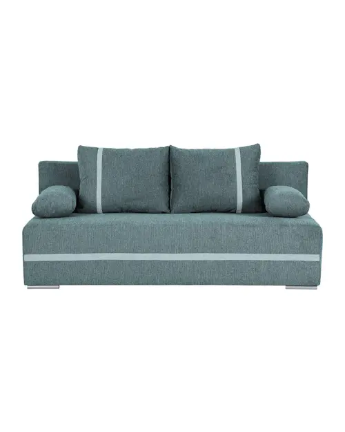Sofá de tres plazas Mata con función de cama y arcón verde