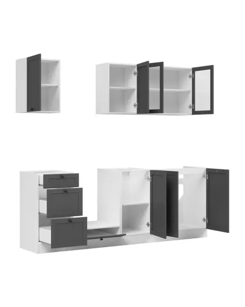 Zestaw kuchenny Junona Line 220 cm grafit