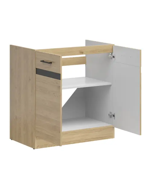Mueble de cocina para fregadero Junona Line 80 cm con 2 puertas roble bernstein