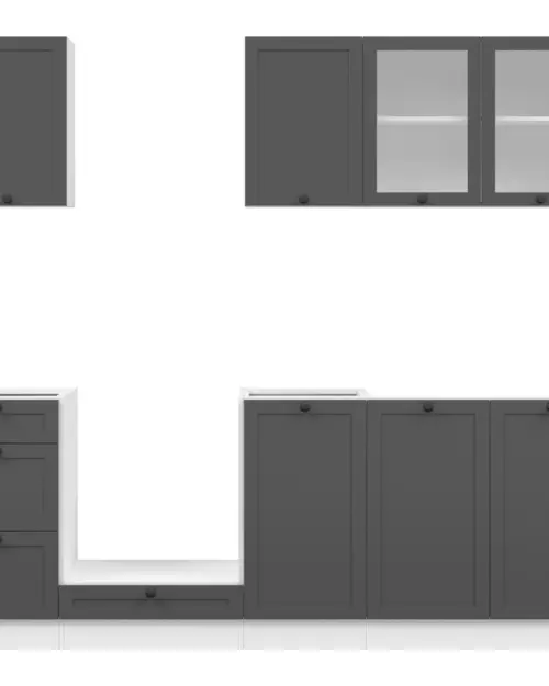 Zestaw kuchenny Junona Line 220 cm grafit