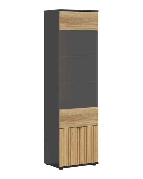 Vitrina Luen 57 cm con 2 puertas roble tegola/roble mauvella