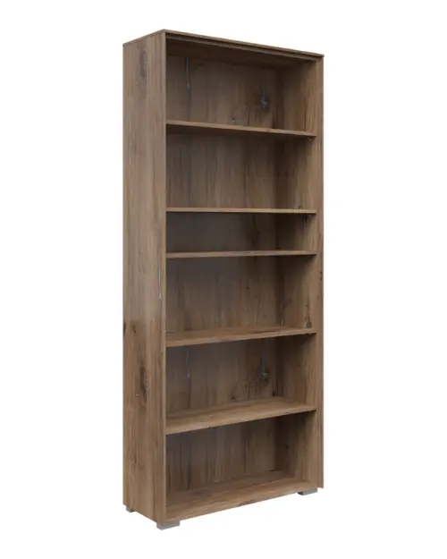 Estantería Nevada A 81 cm con 5 estantes roble flagstaff oscuro