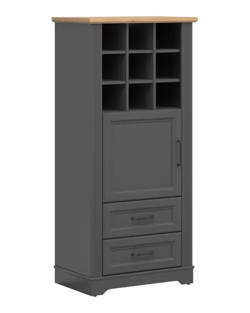 Estantería Tolmin 68 cm con puertas y cajón grafito/roble artisan