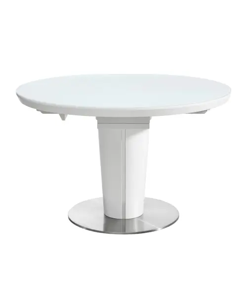 Стол Herkules 120-160x76 белый/нержавеющая сталь
