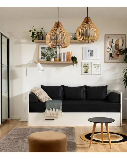 Armario de puertas correderas Tetrix 183 cm blanco brillo