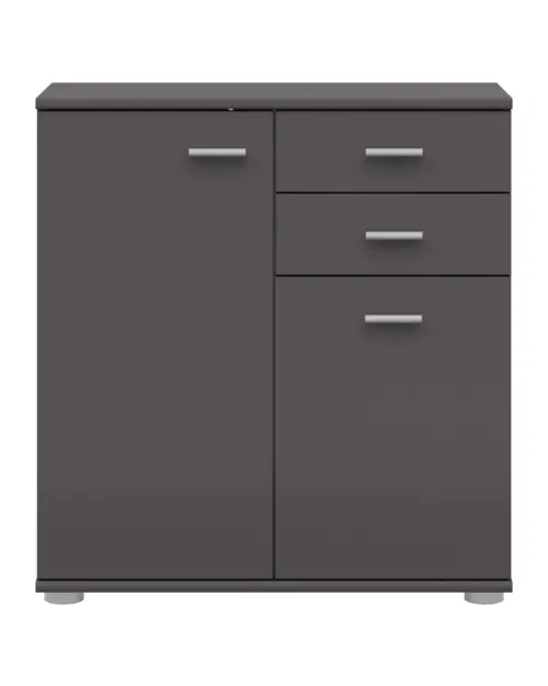 Cómoda Noeda 71 cm con 2 puertas y 2 cajones grafito