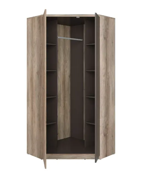 Armario de esquina Malcolm 96x96 cm roble canyon monument estampado/gris wolframio