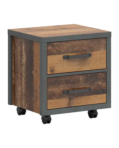 Cajonera Weston 46 cm con 2 cajones pino old style