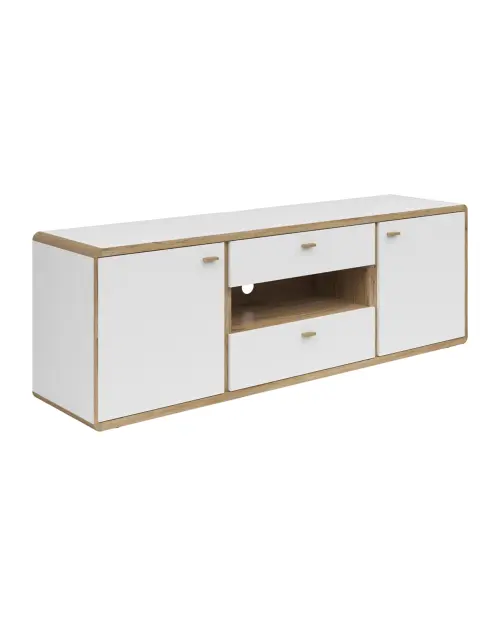 Mueble RTV Ronda 178 cm con 2 puertas y 2 cajones blanco