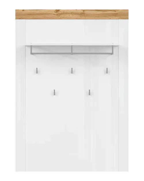 Perchero de pared para recibidor Holten 93x132 cm blanco brillo