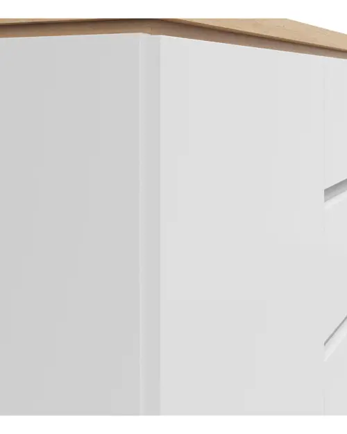 Cómoda Yamael 139 cm con 3 puertas y 2 cajones blanca