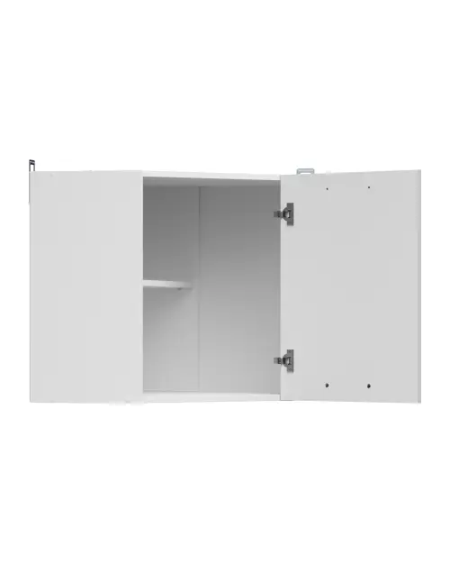 Armario de cocina superior Junona Line 60 cm de rincón izquierda/derecha gris claro brillo