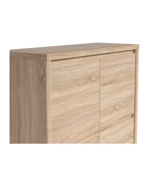 Armario Kaspian 105 cm de cuatro puertas roble sonoma