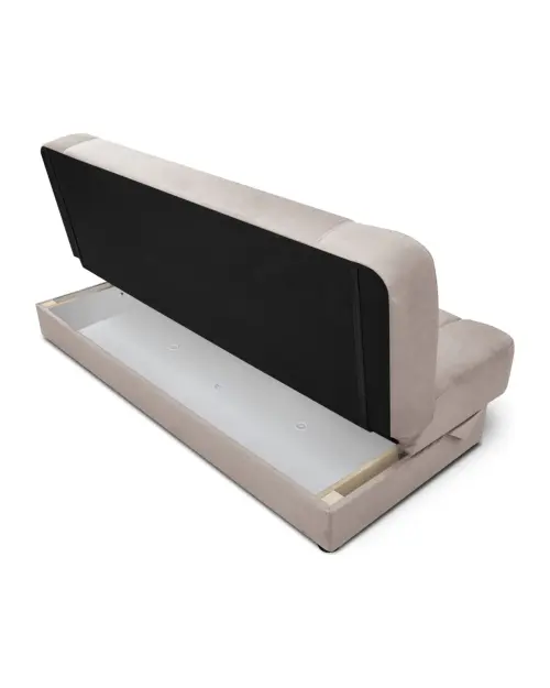Three-seater sofa bed Lami with storage beige