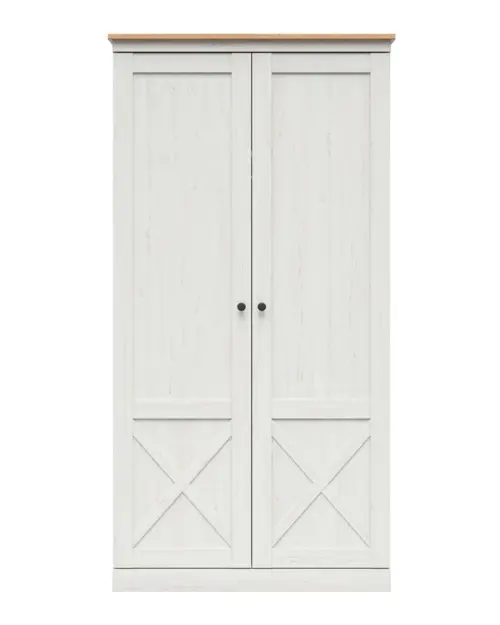 Armario de dos puertas Frija 103 cm pino andersen blanco