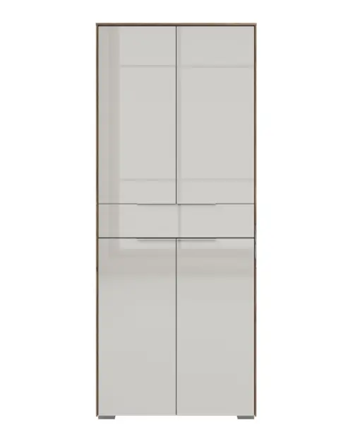 Estantería Nevada 81 cm con 4 puertas y un cajón roble flagstaff oscuro