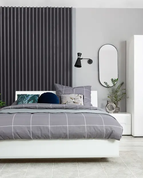 Armario de dos puertas Azteca Trio 105 cm blanco brillo