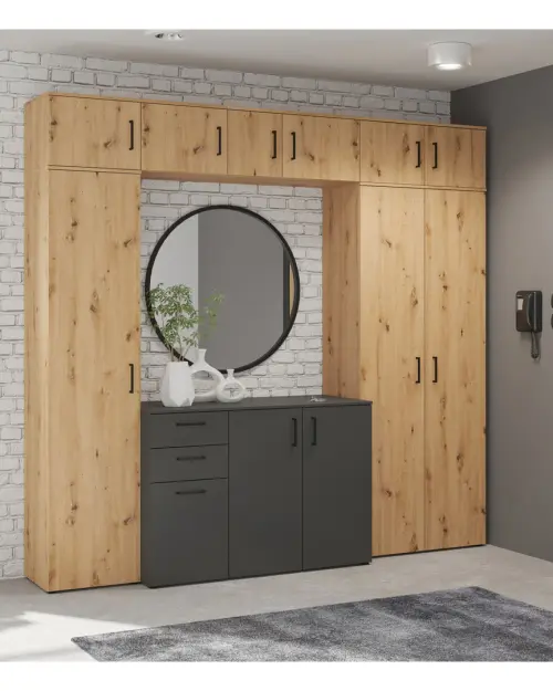 Cómoda MultiDo 45 cm con puertas y 2 cajones atelier claro