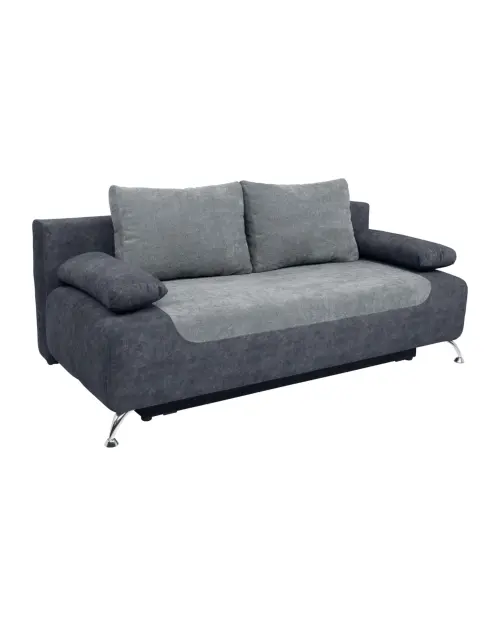 Three-seater sofa bed Daria III with storage velvet grey