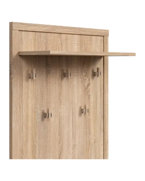 Perchero de pared para el recibidor Kaspian roble sonoma