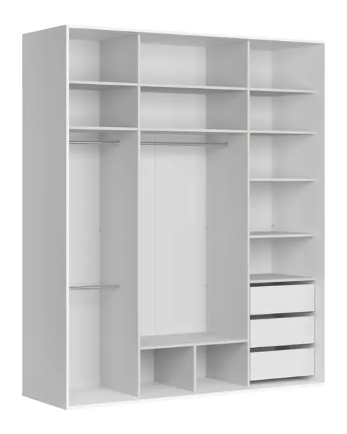 Armario de puertas correderas Flex 200 cm con espejo blanco/roble mauvella