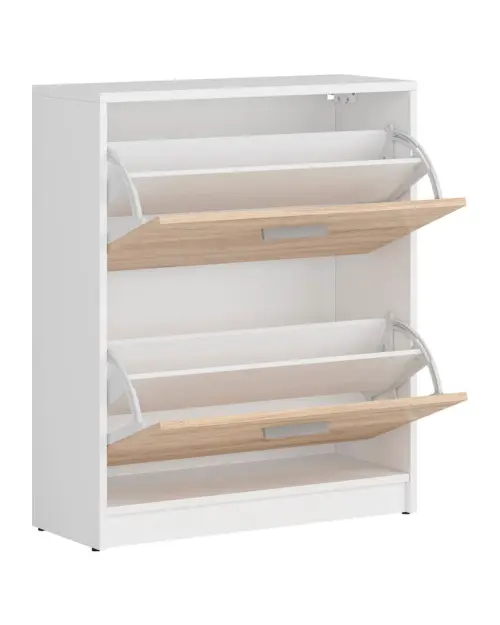 Zapatero Nepo Plus 70 cm blanco/roble sonoma