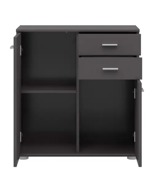 Cómoda Noeda 71 cm con 2 puertas y 2 cajones grafito